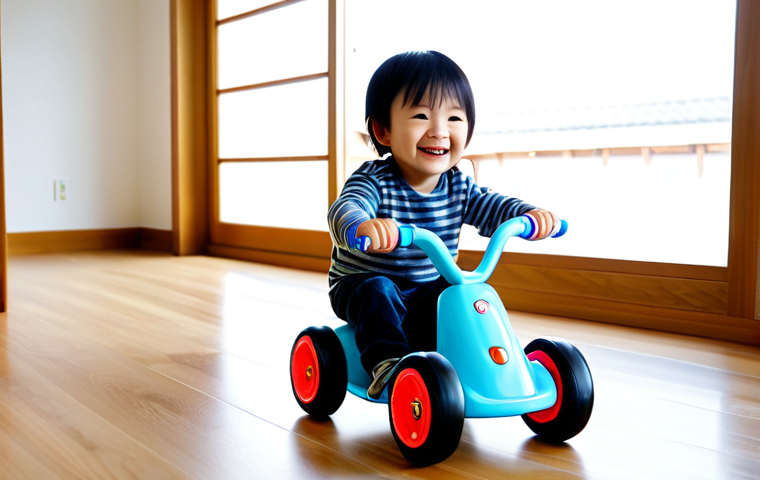 승용완구 타이어 소재 - Image Prompt 1: Quiet Indoor Joy**